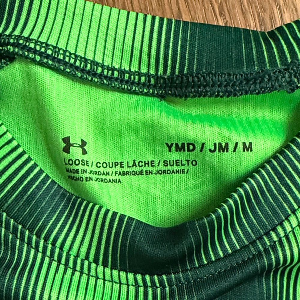 Under Armour Kids' Green Tie-Dye Shirt and Black Shorts Set - Picture 3 of 3